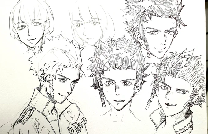 Claude Von Riegan Ballpoint pen sketches 