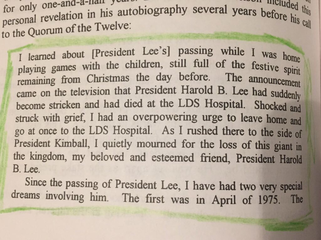 NHWadsworth's tweet photo. A remarkable #GeneralConference . I read this experience of President Nelson’s a couple days ago and thought it was relevant (source is “Called of God by Prophecy” by Dennis Horne, quoting “Heart to Heart” by President Nelson): https://t.co/KARRV28XqF