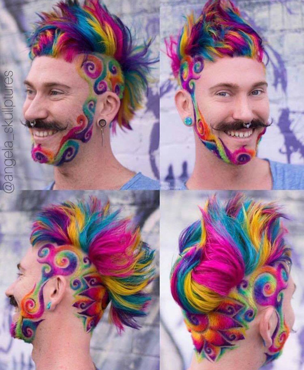 thecudtv's tweet photo. Need some #MondayMotivation? Want to try a new lewk! #rainbowhead! https://t.co/jtkqujUgkT