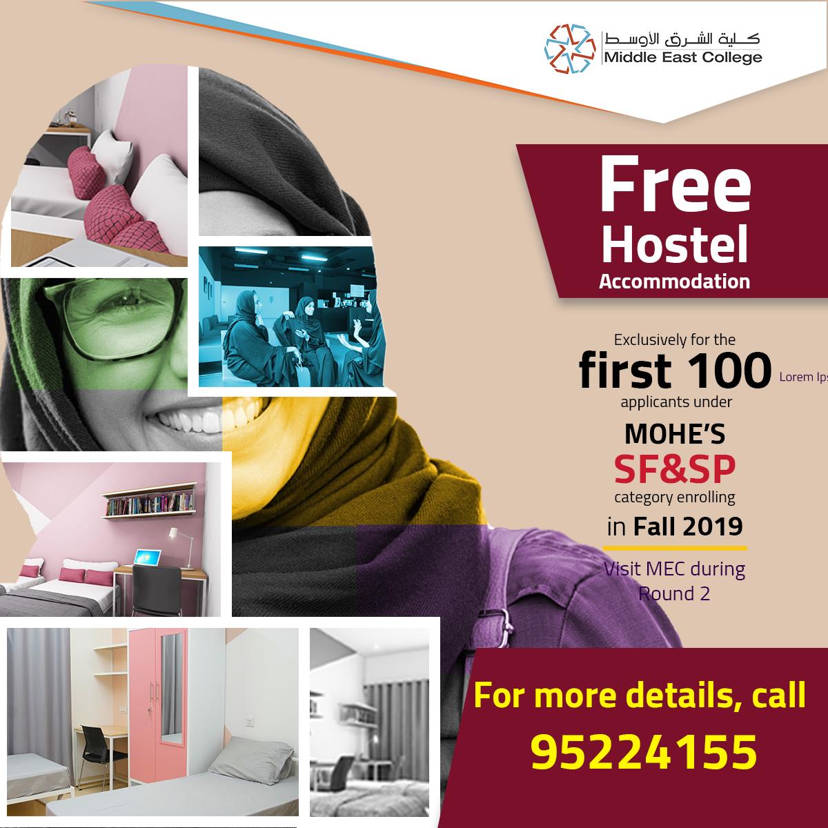 MEC_Oman's tweet photo. Pay attention to your study and do not worry about 
#accommodation
#MyMEC #MECLife 
Read more about #Student_Accommodation
https://t.co/4mx9aYVv5V https://t.co/m43iCJr5FQ