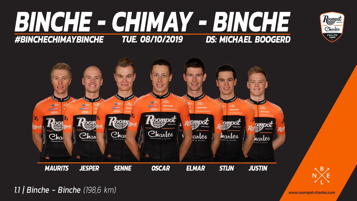 🇧🇪 #BincheChimayBinche

We're still in Southern Belgium for our next race: Binche - Chimay - Binche (1.1). Here's our lineup. 👇
Go, #ROC! 

ℹ️ binche-chimay-binche.be
📺 <a href="/RTBF/">RTBF</a>