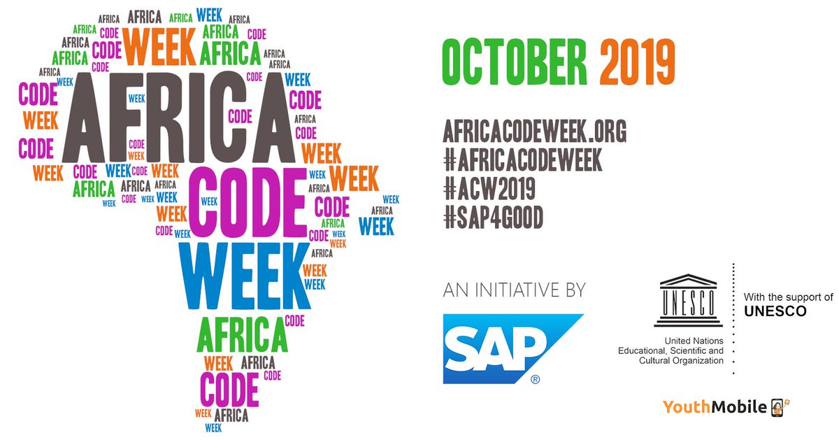 GirlCode_za's tweet photo. From 7 to 18 October, we will be introducing girls in primary and high schools to their first line of code! We are excited to be part of #AfricaCodeWeek powered by Google. Stay on our TL to see all the amazing work our volunteers will be doing. #ACW2019 #SAP4GOOD https://t.co/XTisyxoYOm