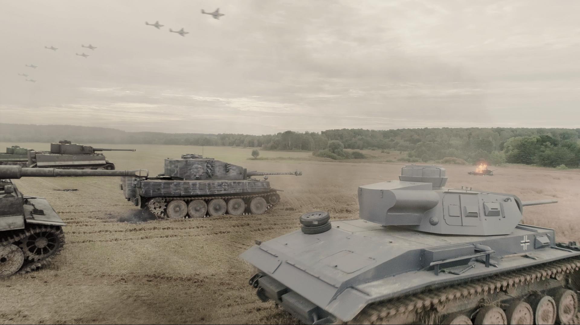Yoshi タンク ソルジャーズ 最終回の8話はクルスク戦車戦の天王山 プロホロフカの戦いだ ドイツ軍はt54改造ティーガーや3号戦車 3突短砲身のレプリカが登場 なかなか良くできてるが色はダークイエローの間違い デジタルで本物のティーガーも