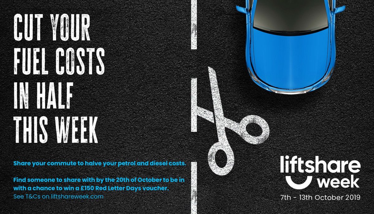 It's #LiftshareWeek! Did you know you can cut your #fuel costs by at least 50% when you share your journey? 🚗

That's what happens when you share and split the cost. Plus you help save the planet! 🌍

Why not give it a try?
Sign up and see your matches at liftshare.com/uk