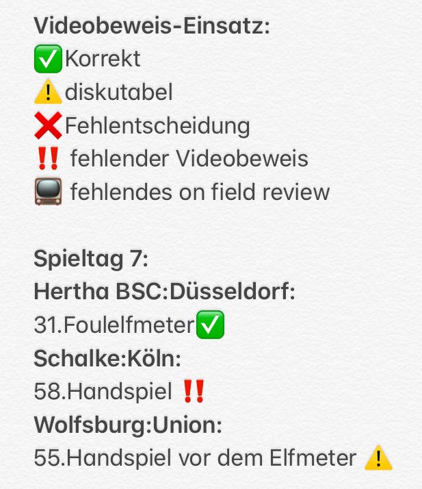 VAR_Watch's tweet photo. 7. Spieltag
1x korrekt✅
1x diskutabel⚠️
0x falsch❌
1x fehlender Videobeweis ‼️
0x fehlendes on field review 📺
Gesamte Saison 19/20:
18x korrekt✅
5x diskutabel⚠️
0x falsch❌
3x fehlender Videobeweis ‼️
1x fehlendes on field review 📺
#Videobeweis #VAR #Videoassistent https://t.co/JzrAPoaLhv