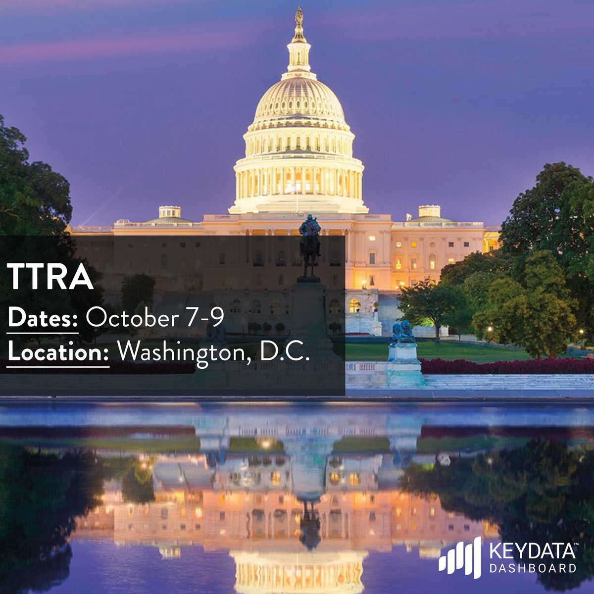 Key_Data_'s tweet image. #KeyData will be in Washington, D.C. this week for the TTRA Conference! We are excited to bring 100% accurate, real-time vacation rental and resort data to DMO’s and destinations around the globe. Make sure to stop by and say hi to our Director of DMO Sales - Kristin Schwartz!