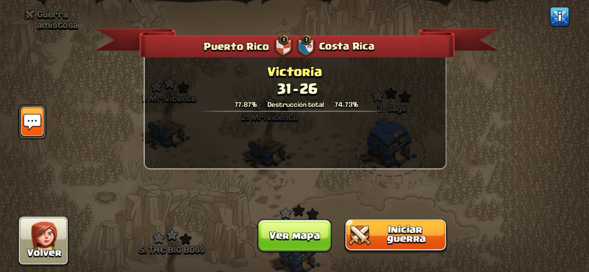En la selección de Puerto Rico seguimos metiendo ganas a las prácticas de cara al torneo @WCCF2020 que se aproxima. En ésta oportunidad tuvimos una gran guerra en only th12, ante los duros de <a href="/CRCOC506/">Selección de Costa Rica</a> GG.
