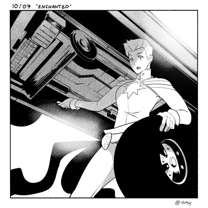 7️⃣??Captain Marvel changing a car tyre 

im freaking enchanted kingdom rn

#artph #inktober2019 #captainmarvel 