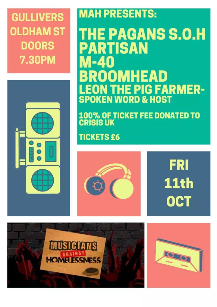 MAHAltrincham's tweet photo. @WayMancunian @TheLilacsOff @TDCinemaClub @TheStruts @BangBangRomeo @WEARELIINES @TheNovatones @the_pagans @M40_Mcr @Wearepartisan @dbroomheadmusic  playing a fundraiser for @MAH_Gigs this Friday @GulliversNQ https://t.co/pqvQYIErtN
