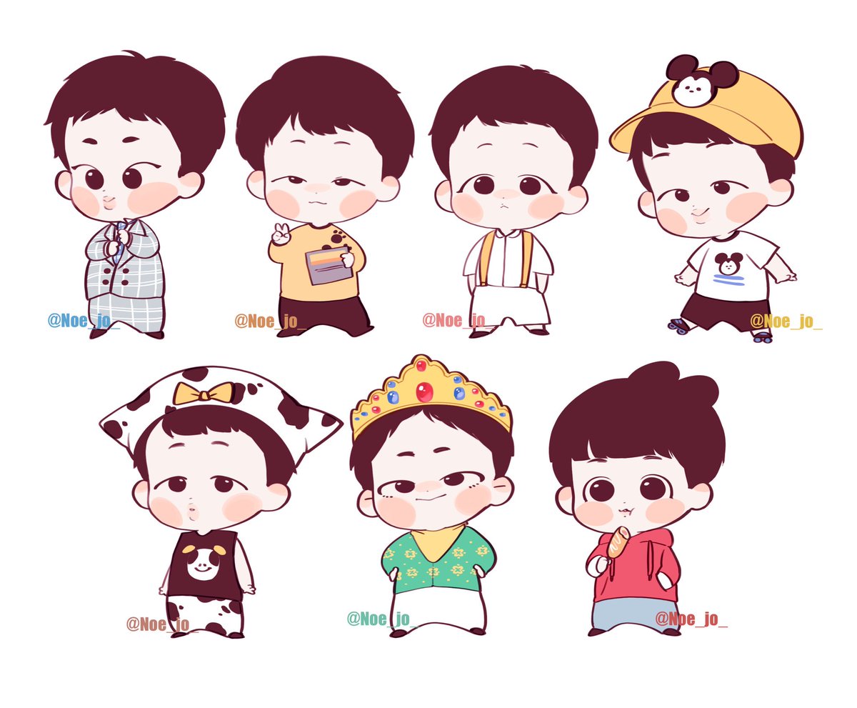 Bts Btsfanart Babies Noejoのイラスト