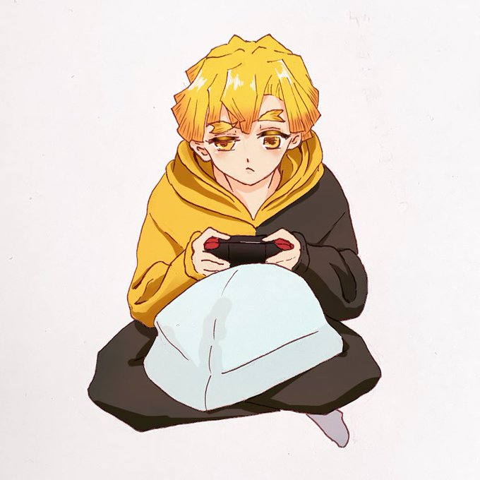 よしだしらすさんがTwitterに投稿した我妻善逸(鬼滅の刃)のイラスト。