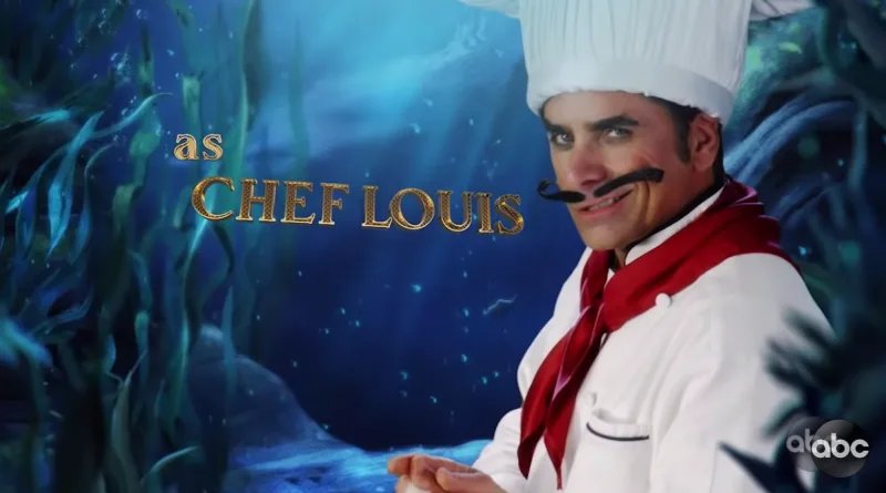 stings_'s tweet photo. Why does John Stamos as Chef Louis in The Little Mermaid Live look exactly like 7 year old me playing the same role in 2002 https://t.co/NiL0Wm25Ub