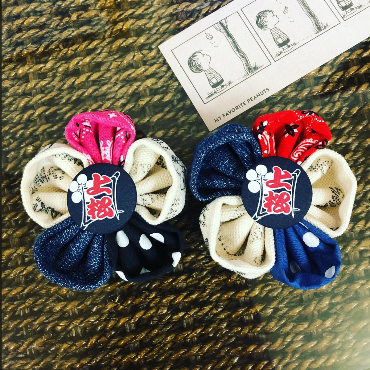 送料無料】 刺繍ヘアゴム 小さくても存在感大のアクセサリー 祭