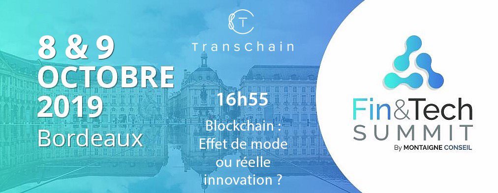 Retrouvez-nous demain à Bordeaux à l’occasion du <a href="/FnTSummit/">Fin&Tech Summit</a>, nous intervenons à 16h55 sur le sujet : Blockchain, effet de mode ou réelle innovation ? #fintech #blockchain #deeptech #technology #data #startup #innovation #DigitalTransformation