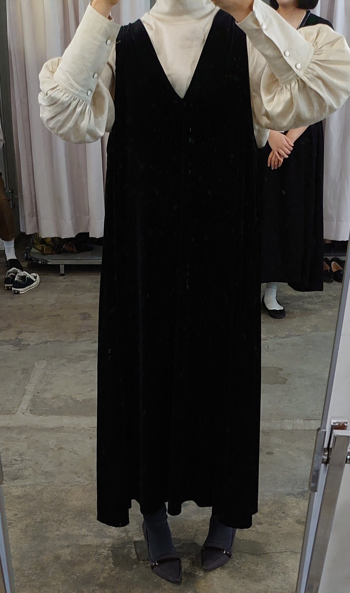 foufou【THE DRESS #16】ノースリーブベロアワンピース ≪通常販売≫【THE DRESS #16】no-sleeve velour one piece