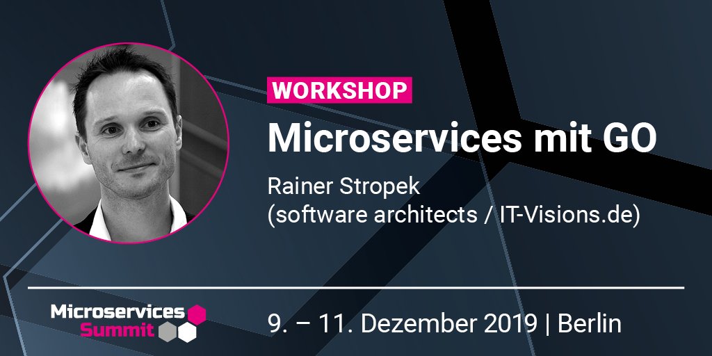 mad_summit's tweet photo. Möchtest du mehr über #Microservices mit #GO erfahren? Im Workshop mit @rstropek lernst du populäre Microservice-Frameworks für Go kennen, ein einfaches Microservice mit #GoKit zu erstellen und es in der #Cloud zu hosten. Mehr dazu ➨ https://t.co/D1EFw5rsIq #MicroservicesSummit https://t.co/OqXZzqUqrD