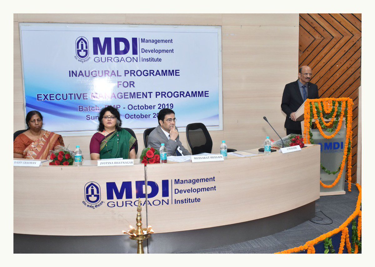 MDIGurgaon's tweet image. MDI Gurgaon inaugrates EMP October 2019 Batch

MDI Gurgaon is proud to announce that it has inaugrated its EMP October 2019 Batch. At the event, the welcome address was given by Dr. Jyotsna Bhatnagar. 
#mdigurgaon #campuslife #mandevian