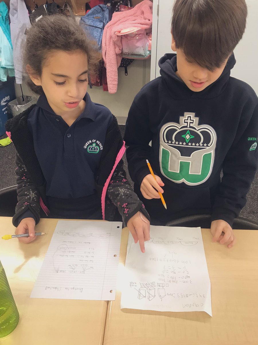 MissL_QoH7's tweet image. We are making subtraction anchor charts today for our class. We are sharing and teaching our strategy with a partner and practicing subtraction questions using our strategies. Tweet by Sean🤟🏻💪🏼 @QHMilton #hcdsbmath