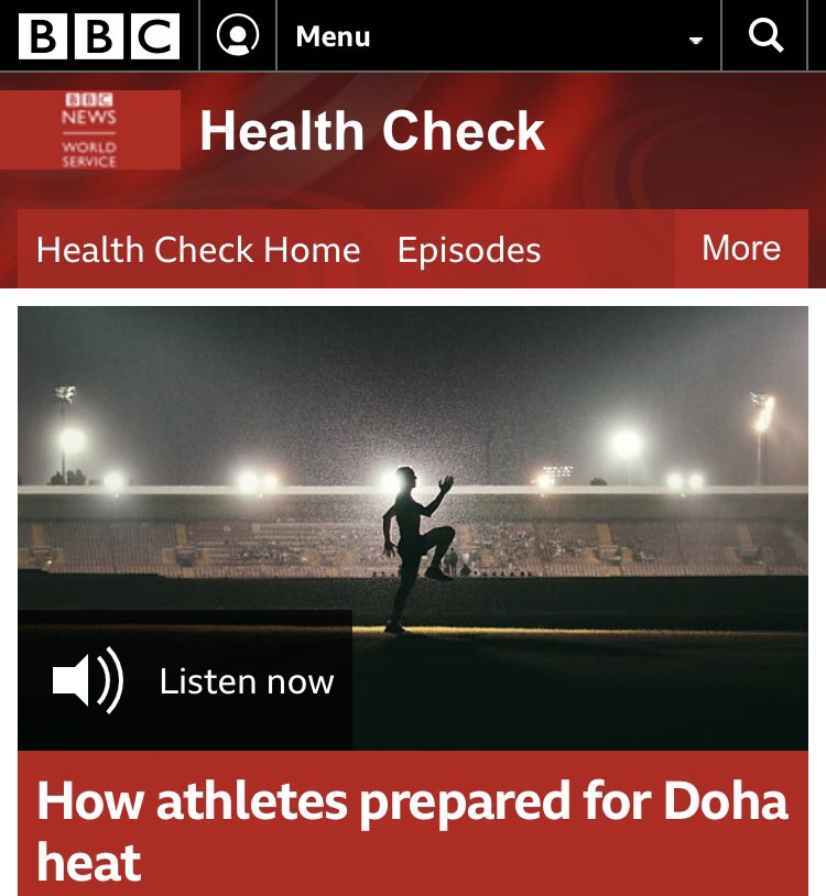 the_hough's tweet photo. How athletes prepared for the heat of Doha. My interview with @bbcworldservice @hfishaay : https://t.co/hrMtxkogs2 #WorldAthleticsChamps #Doha2019 https://t.co/CEnwIPaGGu