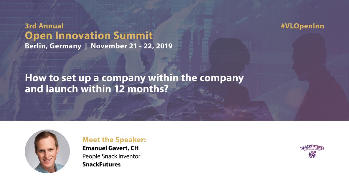 VonlanthenGroup's tweet photo. Make sure you join #VLOpenInn and meet Emanuel Gavert of SnackFutures to hear how to set up a company within the company and launch within 12 months.
Register here: https://t.co/7xHCABT8Oy
#BusinessPlanning #Corporate #InnovationExcellence #Investments #Startups #Portfolio https://t.co/cCuWS9PzAo