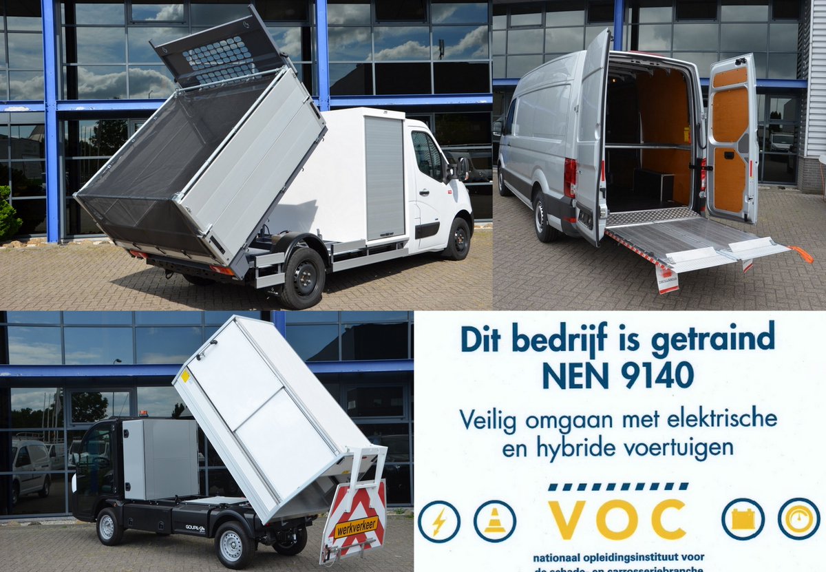 Onlangs hebben al onze monteurs succesvol de training ''Veilig omgaan met elektrische en hybride voertuigen'' afgerond. Zo zijn wij met de opkomst van elektrische bedrijfsvoertuigen klaar voor de toekomst. Benieuwd wat wij voor u kunnen betekenen? We maken graag een afspraak!