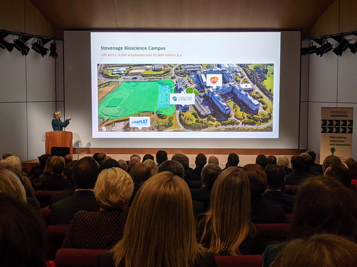 Sally Ann Forsyth CEO @stebiocat, on being part of the largest Cell &amp; Gene Therapy Cluster in Europe: located on a 100 acre campus offering room to grow, providing access to finance and with an academic hub hosting circa 200 students on site every day. #HertsForGrowth
