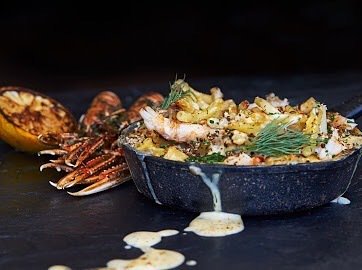 Throwback to one of our favourite dishes! Lobster &amp; vintage cheddar mac ‘n’ cheese with dill cream! (And some roasted lemon dressed langoustines on the side!)
#localfish #picoftheday #throwback ift.tt/30TsEGk