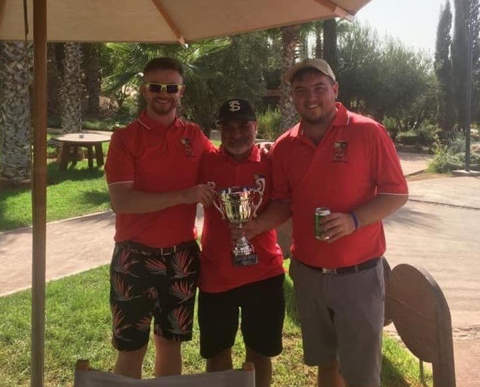 <a href="/SudburyGC/">Sudbury Golf Club - 1920-2020</a> - MOROCCO 2019
Another successful trip away was organised to Marrakech &amp; its great courses &amp; searing heat! Winner of the week was a tie between <a href="/KeoghNiall/">Niall Keogh</a> (surprise! surprise!) &amp; <a href="/PuttingStudio_/">ThePuttingStudio</a>  Ian Fulda won the prize for the coveted 'worst socks of the week' award.
