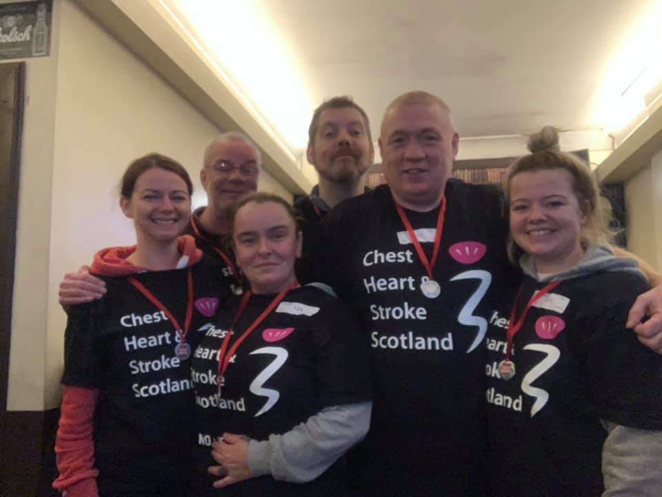 Derek91494189's tweet photo. Well six of us from The Grapes South Clerk St done the #ForthBridgeAbseil yesterday for @CHSScotland.
Think we've raised about ยฃ1400
Great Cause great day in the rain lol https://t.co/kPERqbRO1W