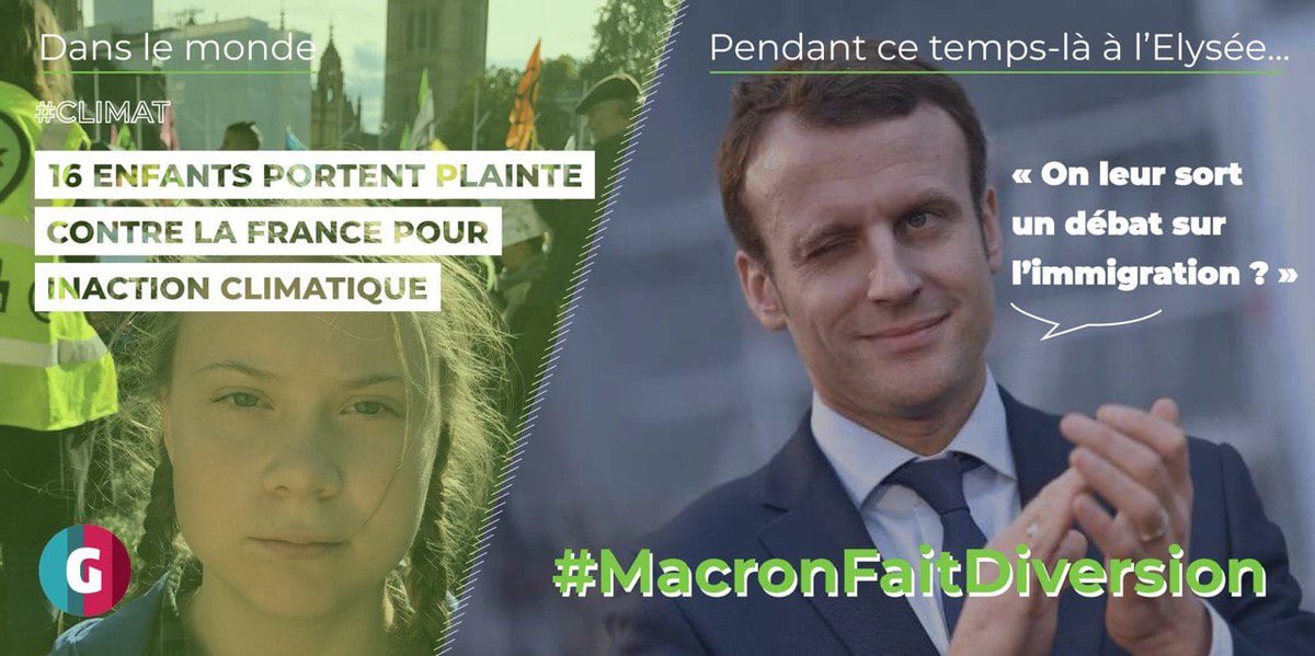 Benjam1Lucas's tweet photo. Un an de mobilisation des #GiletsJaunes pour la répartition des richesses, des milliers de jeunes qui marchent pour le climat, les urgences qui saturent, les féminicides, la pauvreté, le chômage... et pendant ce temps là #MacronFaitDiversion avec un débat sur l’immigration ! https://t.co/L17NnxXPxx