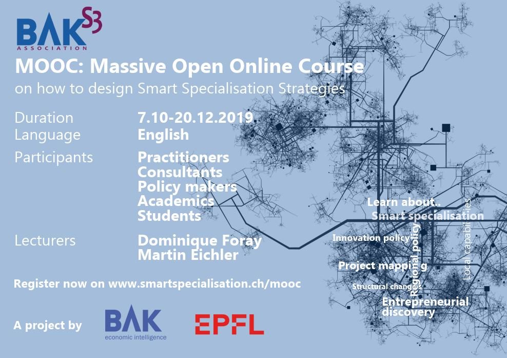 The #MOOC on how to design #SmartSpecialisation Strategies starts TODAY!
Don't miss it, register now: bit.ly/2XcJp2y