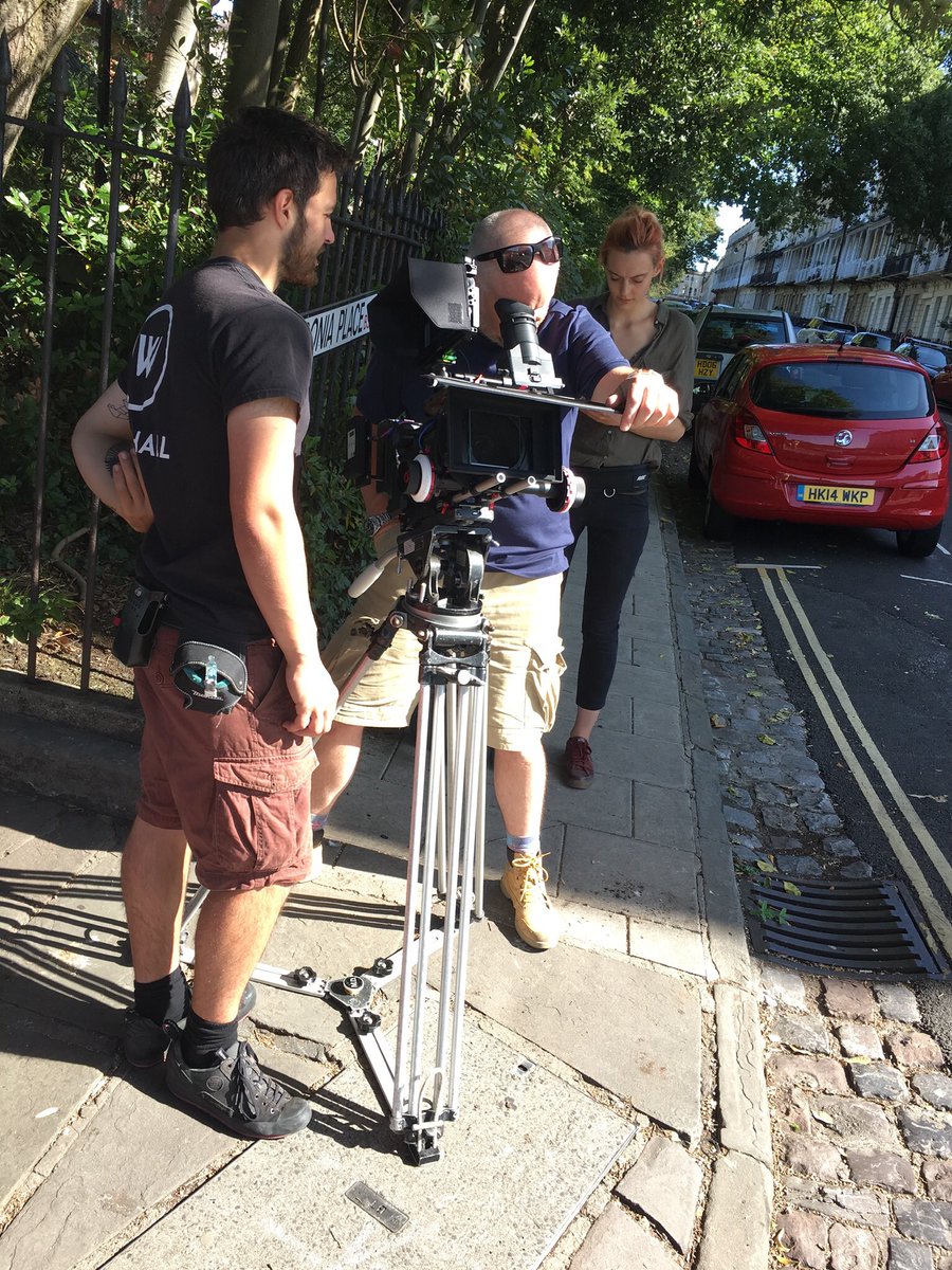 hanoverpictures's tweet photo. The awesome camera team for new short film, ‘Transient’, filming on the streets of Clifton, Bristol. DP: @cameramanuk1, 1st AC: James Melsome, 2nd AC: Dominika Zieba. Co-produced with @hhour Productions. #filmproduction #bristol #directing #sonyfs7 #selfimania https://t.co/ajf5igSQ6p