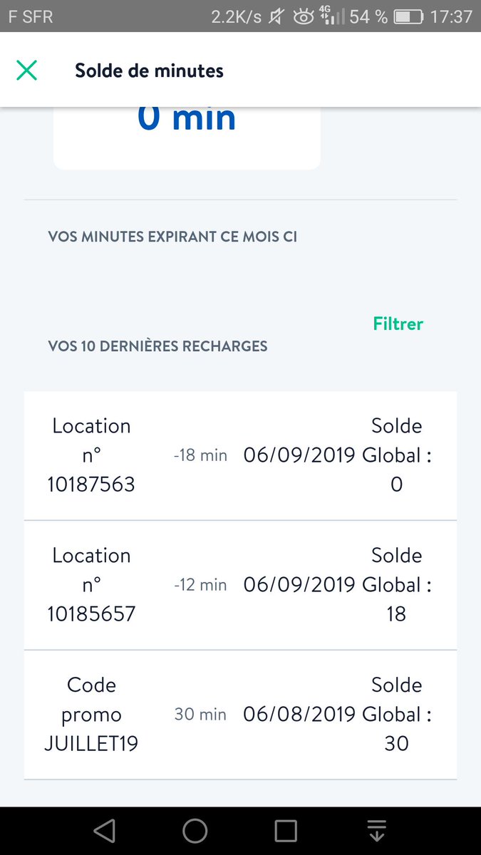 NikonFMII's tweet photo. Problème @Codecityscoot : je signale une surfacturation @CityscootParis alors que mes dernières consommation correspondent à mes minutes offertes. Réponse laconique du support "je vous invite à consulter votre dernière course, elle a duré 23 minutes et non pas 18 minutes"... https://t.co/Wt0ToHsC0F