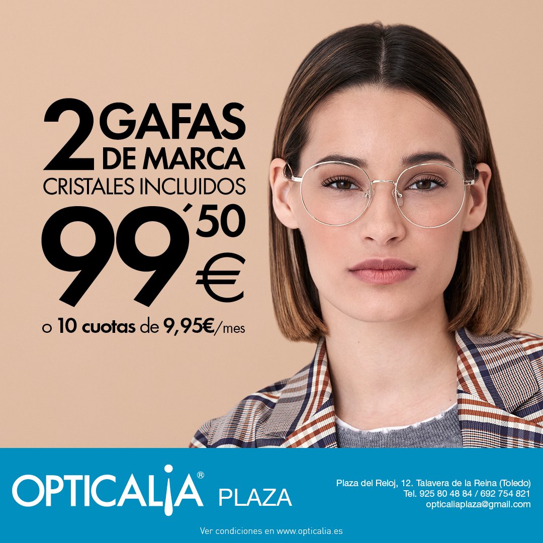 Opticalia Plaza na Twitteru: si te decimos que esta temporada te llevas el DOBLE en gafas graduadas? 2 gafas de marca x 99,50 € con cristales #opticaliaplaza #opticalia #dooblegafas
