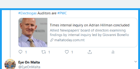 EyeOnMalta's tweet photo. #DaphneCaruanaGalizia
721
#KevinValencia  of #InternalInquiry now on #MaltaBrexit Team w #MuscatEnvoyElectrogasLinked ex #CHOGM05 #PWCPart #JosephZammitTabona

AlsoThere #MichaelaMuscat-daughter of #PhyllisMuscat BFFof #JosephMuscat&amp; #Kasco

StandInCHOGMboosted #Phyllis on #CWEIC https://t.co/Zw9sT89ql0
