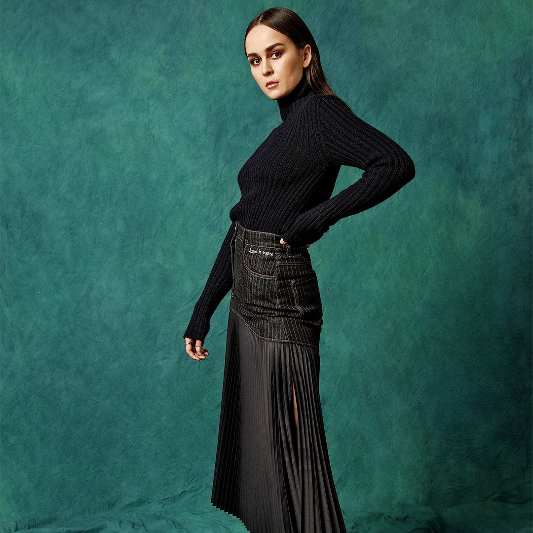 sportmax's tweet photo. A collaboration in denim. @stylescrapbook fuses high style with effortless ease for #SportmaxDenimCulture capsule collection. #sportmax #AndyXSportmax https://t.co/tup28ces15 https://t.co/zuL4v2LdRm