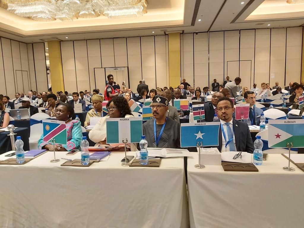 "We must design new ways of thinking to improve delivery of healthcare in Africa" George M.Orina Deputy Head of Mission the Embassy of Republic of Kenya speaking at the #AHBSIV in Addis Ababa. #UHC #BridgingTheGap