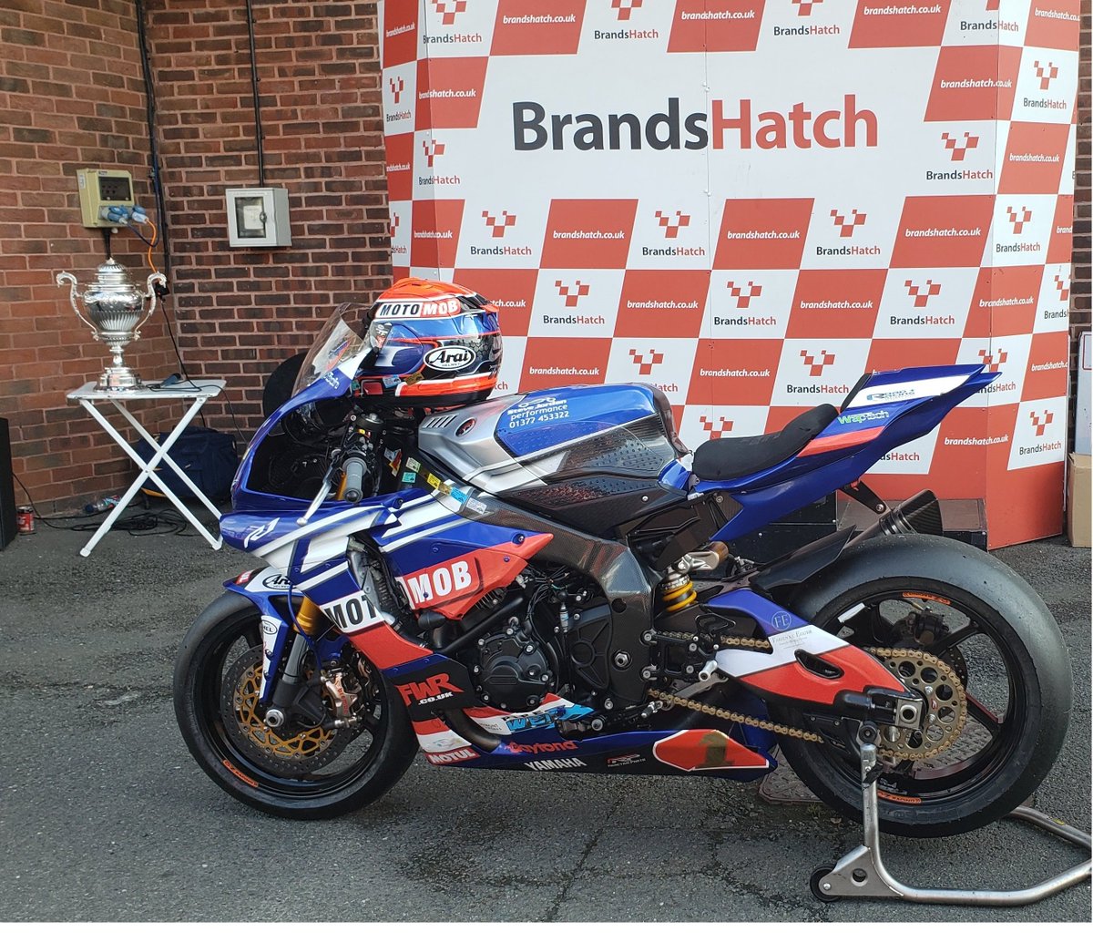 motomob72's tweet photo. 2019 BMCRC MRO Powerbike Champion, Champion of Snetterton &amp; Champion of Brands. Same Trophy Mike Hailwood,  and @HillF1 have won before. Racing seasons don't get any better than this! https://t.co/SIkGZinCER