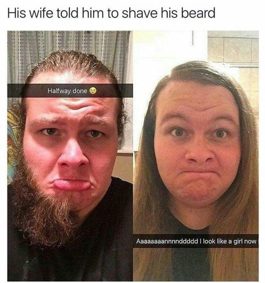 JoeJohnsonPhD's tweet photo. When the wife tells you to shave… https://t.co/cq2IBHlg2p