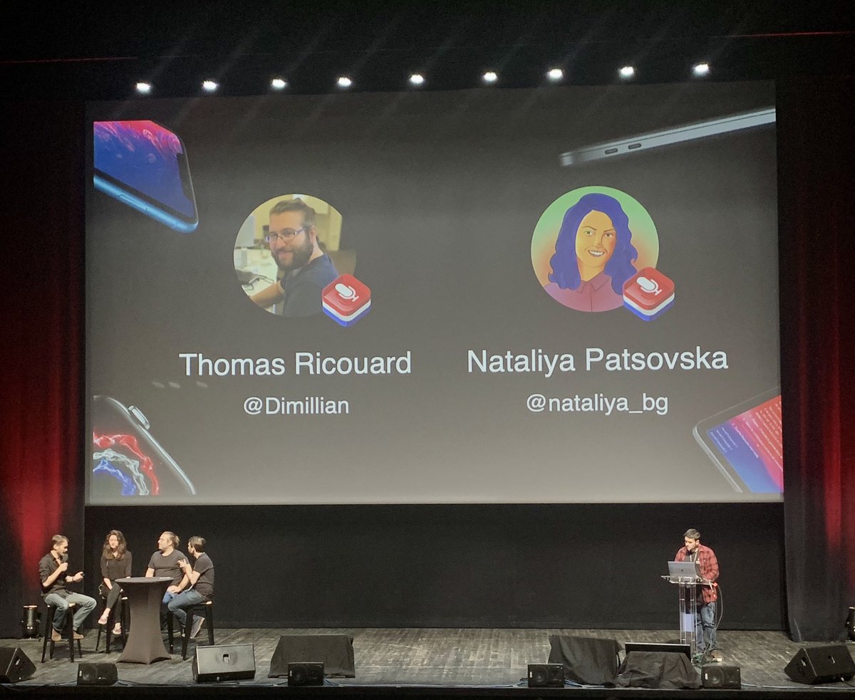 Talking about SwiftUI &amp; Testing at #FrenchKit ⁦<a href="/Dimillian/">Thomas Ricouard</a>⁩ ⁦<a href="/nataliya_bg/">Nataliya Marmelstein🇧🇬</a>⁩