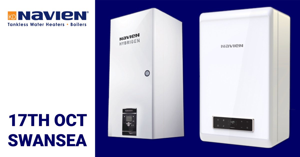 #JUSTCONFIRMED - We've got @KDNavienuk at our #Swansea Branch on 17th October! Come and join us - and meet the rep too! We'll look forward to seeing you there! #boilers #trade #event #combi #gassafe
