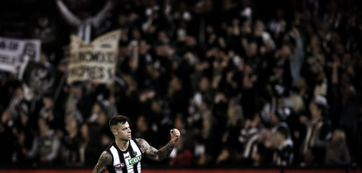 PiesNation's tweet photo. 🔐 IT IN

Jamie Elliott will be at the Collingwood Football Club 2020.

HE AIN’T LEAVING ⚫️⚪️⚫️⚪️ https://t.co/VTcaKwlqtM