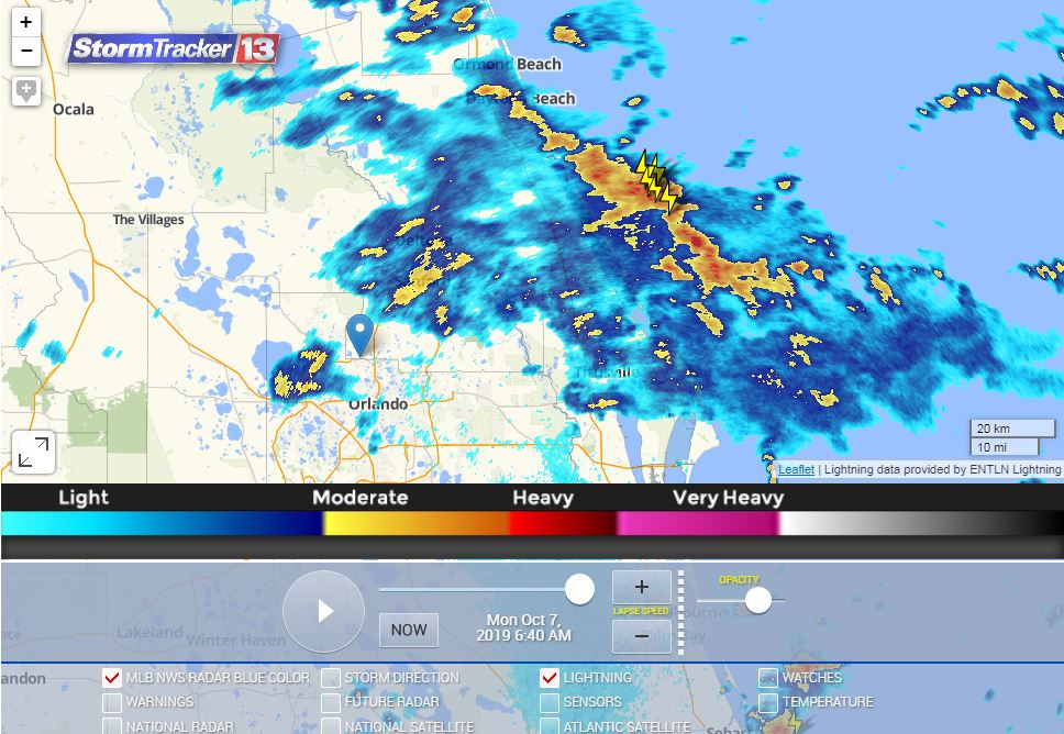 Weather Experts Some Of The Heaviest Rain Right Now Is Over The Water But Will Soon Roll Onshore Volusia County New Smyrna Beach And Ponce Inlet In The Path Of