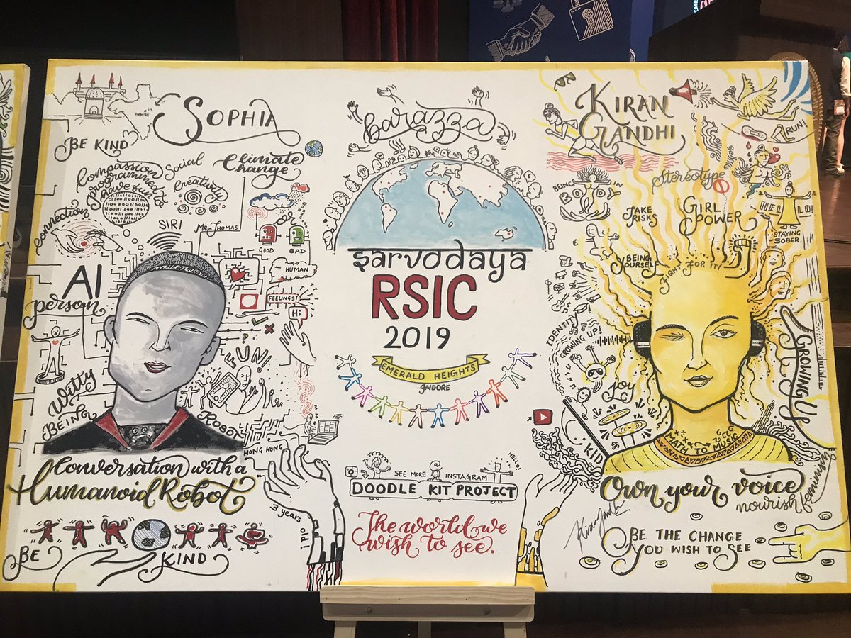 MissLGCole's tweet photo. The key messages of Round Square conference talks captured by doodle. Very clever! #rsic2019 https://t.co/JieRJ2YQjZ
