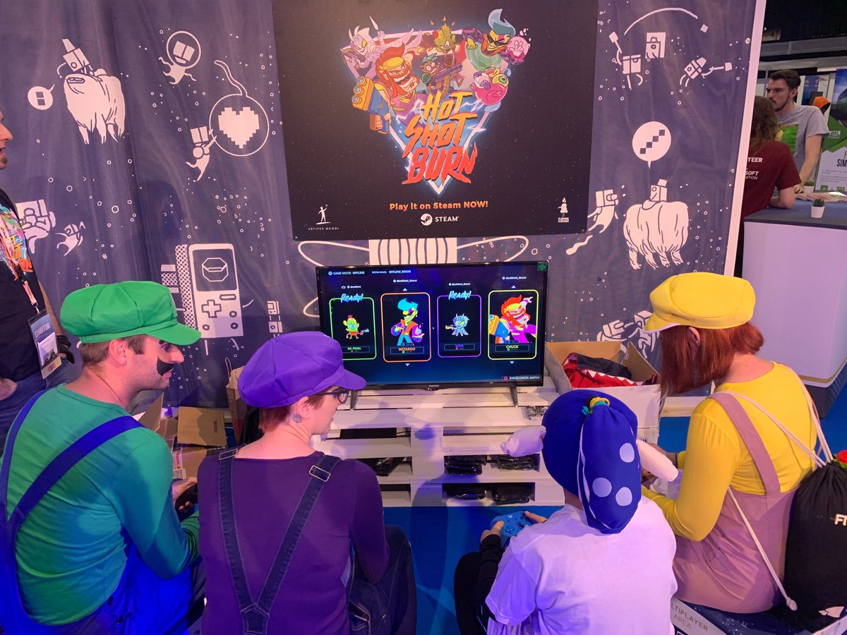 hotshotburngame's tweet photo. Why are we crying? 

Well, @mag_erfurt has come to an end and we already miss everyone who we met and played Hot Shot Burn with! 

Until next time - enjoy these awesome people causing ULTIMATE MAYHEM!!! https://t.co/CRhNQbgJ2e