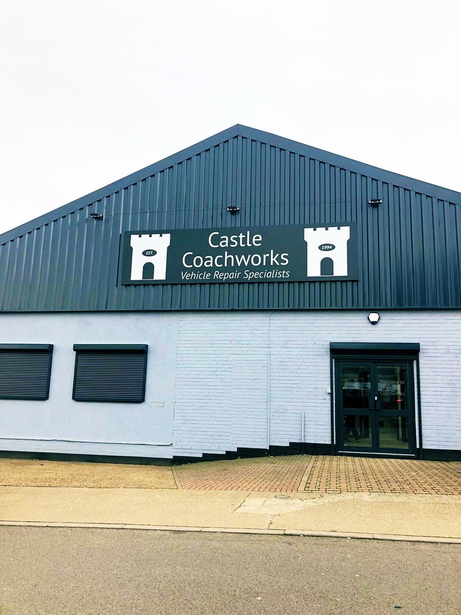 CastleCoachwork's tweet photo. A sign that we are nearly ready to get the show on the road @CastleCoachwork all new Unit 1 #MondayMotivation #CCVip #Castlerepairs #COMINGSOON https://t.co/VQf2DyXrUL
