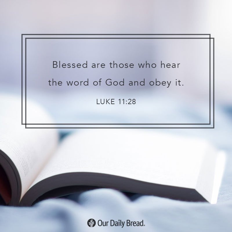 HisChild77777's tweet photo. Blessed are those who hear the word of God and obey it.

Luke 11:28 https://t.co/N5VjSHZ8ED