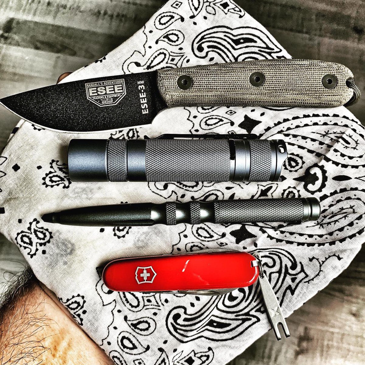 LGDL2's tweet photo. Every Monday Carry #EseeKnives #Victorinox #ConvoyFlashlight #EveryDayCarry #EDCknife #EDC #Esee3HM #TacticalPen #Knifelife #kninfeporn #bladeporn #knifeaddict #tacticalknife #bushcraftknife #bladeporn #couteautactique #couteauedc #EDCfixedblade https://t.co/Y18SkX6kPu