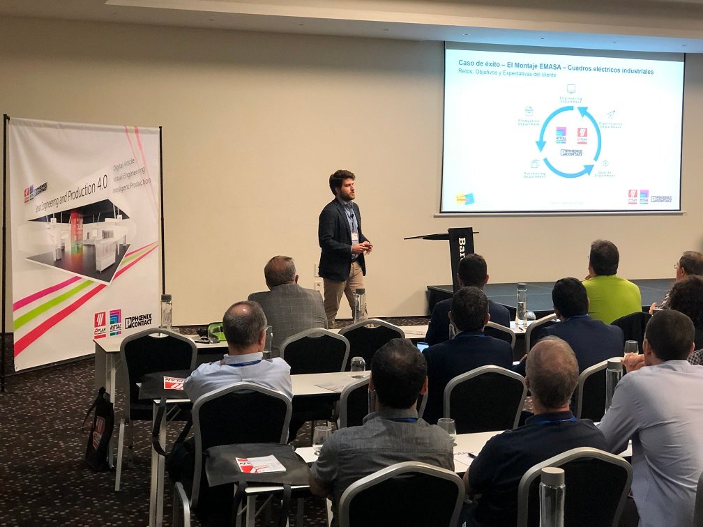 Rittal_ES's tweet photo. David Caballero (EMASA) "Gracias a la digitalización, estandarización y automatización de nuestra producción y sobre todo gracias al uso del centro de mecanizado Perforex de Rittal Automation Systems, hemos reducido el tiempo y los costes de producción en un 90%." #SEAP40 https://t.co/OGAQSAxlfl
