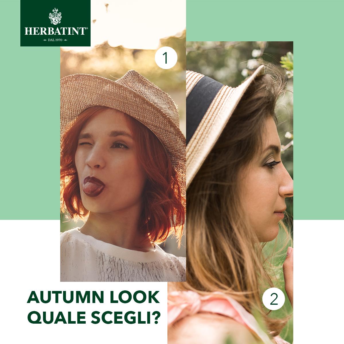 HerbatintItalia's tweet photo. L'autunno ci accoglie con i suoi colori caldi ed avvolgenti, anche nel look! 🍂🍁
Tra un Rosso Ramato e un Castano Chiaro Dorato cosa preferisci? Vota il tuo «autumn look» preferito nei commentando con il numero relativo. 👍 

#naturalmenteHerbatint https://t.co/EB3qQpe0ug